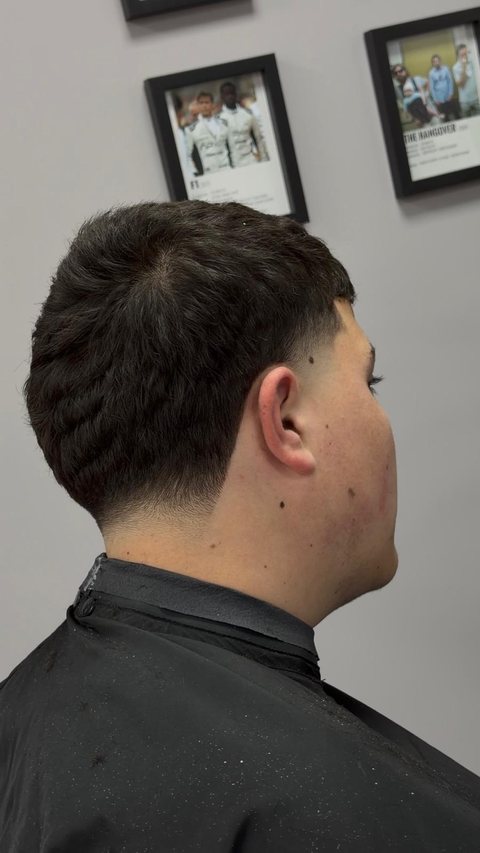 Taper fade, pogled otpozadi